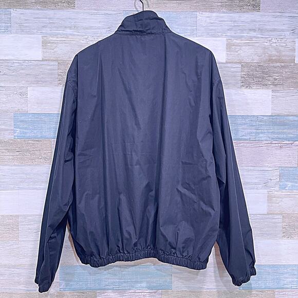 CHAPS RALPH LAUREN Vintage 90s Windbreaker Bomber Jacket Black Lined Mens XXL - Picture 6 of 8